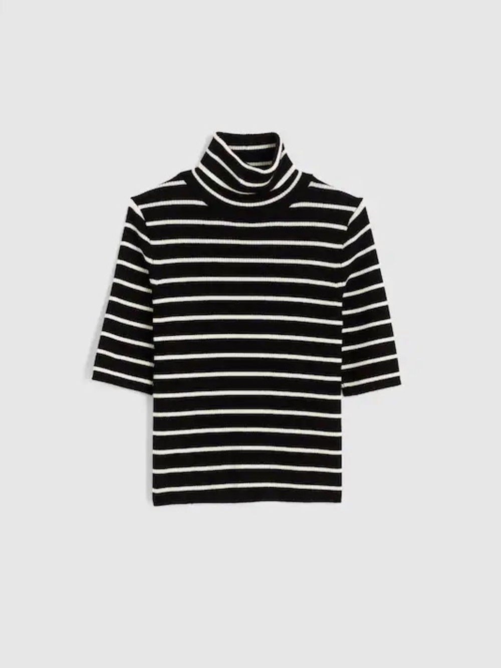 Madewell Ribbed Turtleneck Tee in Merino Wool